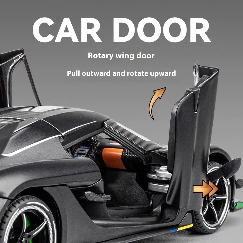 TANKCANVAS-Diecast Model Car 1:24 For Jesko Supercar Simulation Alloy Static Model