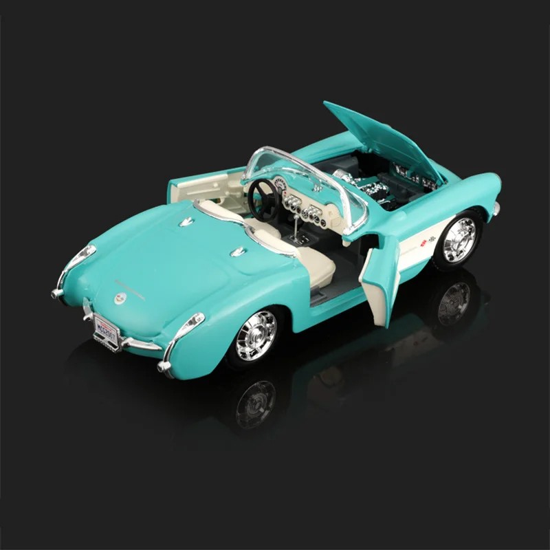 TANKCANVAS-Diecast Model Car For 1:24  1:24 1957 Chevrolet Corvette Simulation Alloy Static Model