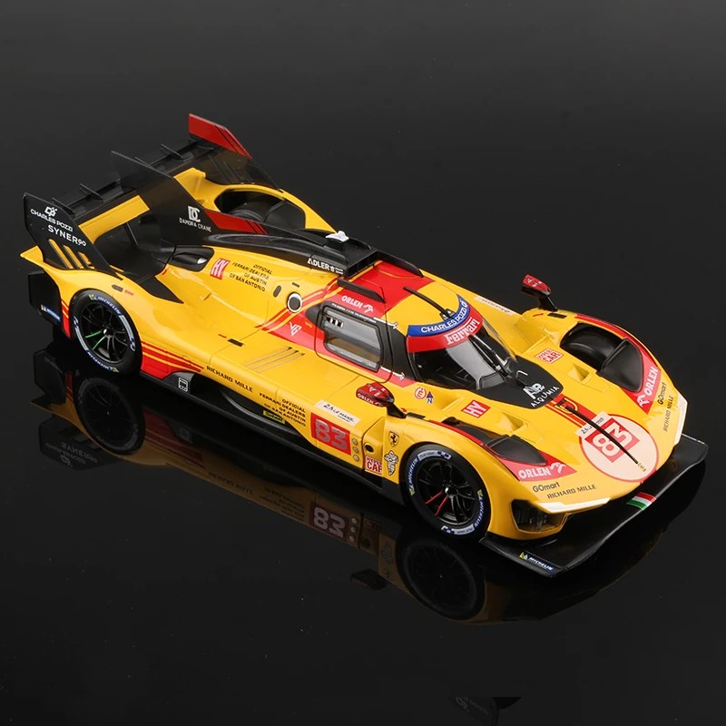 TANKCANVAS-1:18 Ferrari 499P 83# Car Model 2024 Le Mans 24h Racing Alloy Luxury Vehicle Diecast Toy