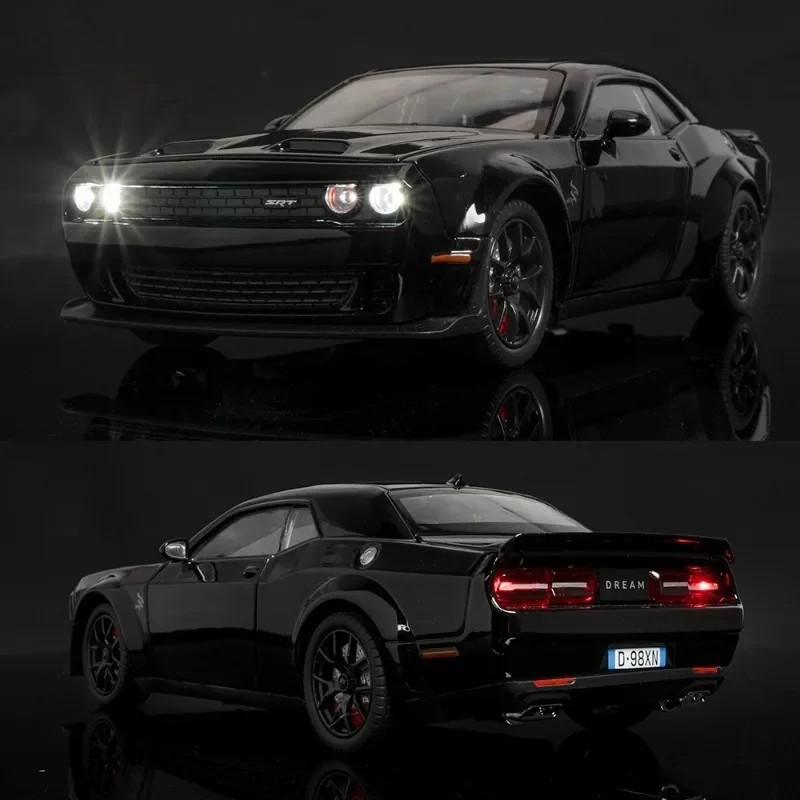 TANKCANVAS-Diecast Model Car For 1:24 Dodge Challenger Hellcat SRT Simulation Alloy Static Model
