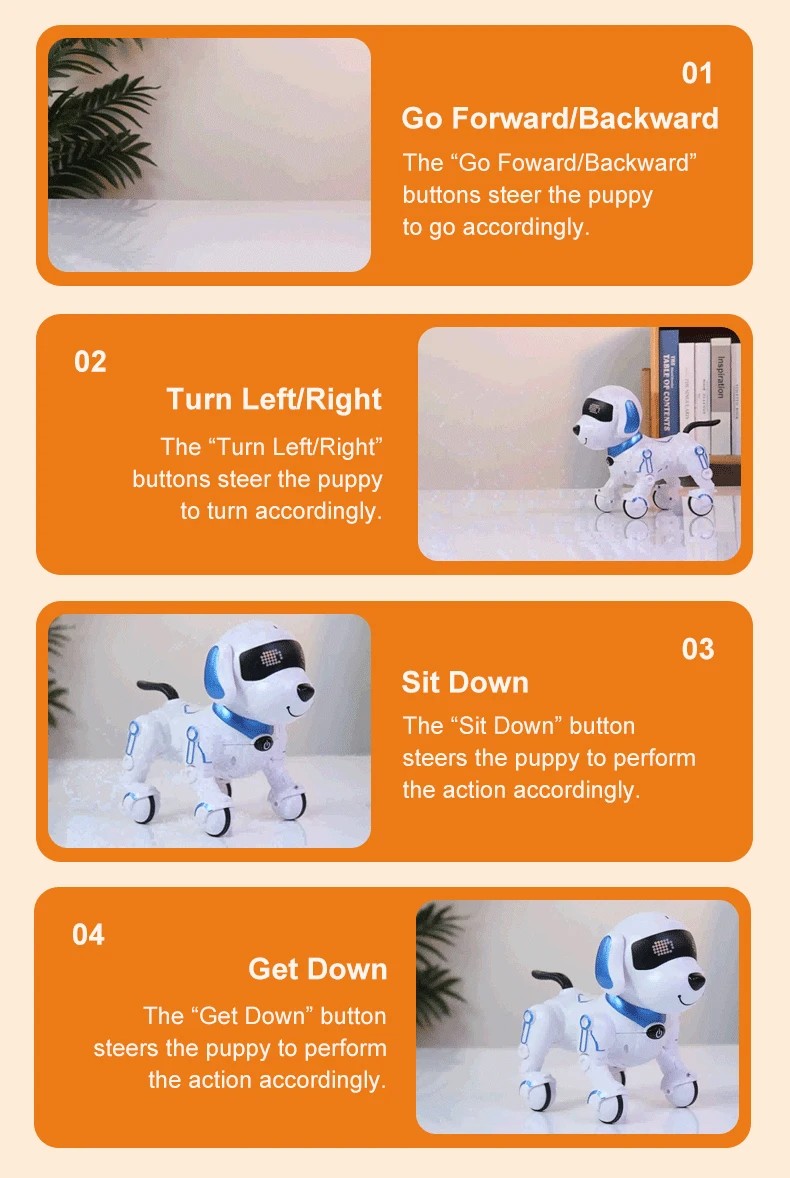 Intelligent robot dog toys
