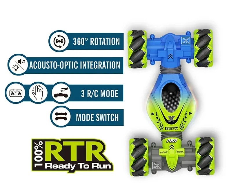 4WD RC Stunt Car 2.4G Radio with 1∕2∕3 Battery Remote Control Cars RC