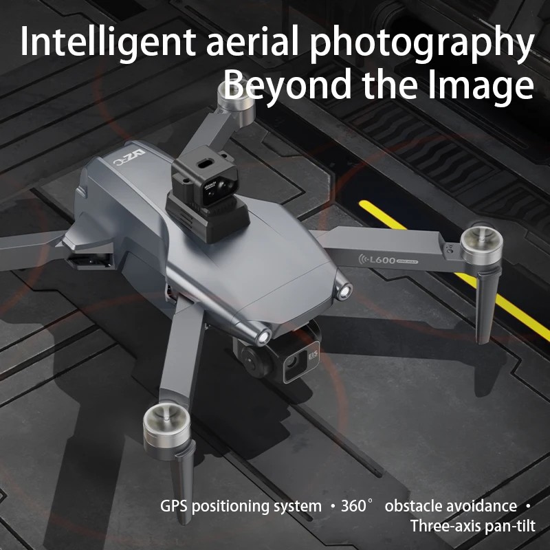 L600 PRO MAX Drone with Large Screen 3-Axis Gimbal 5G GPS 8K HD EIS Camera Obstacle Avoidance Brushless FPV RC Quadcopter