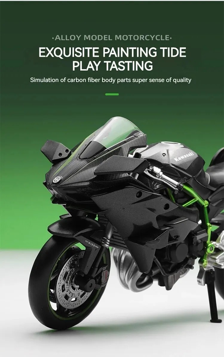 Tankcanvas 1:12 Scale For Kawasaki Motorcycle Die-cast Model Motorcycle Lovers Collectibles Boys Gifts kids toy-Tankcanvas