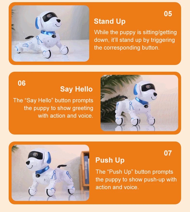 Intelligent robot dog toys