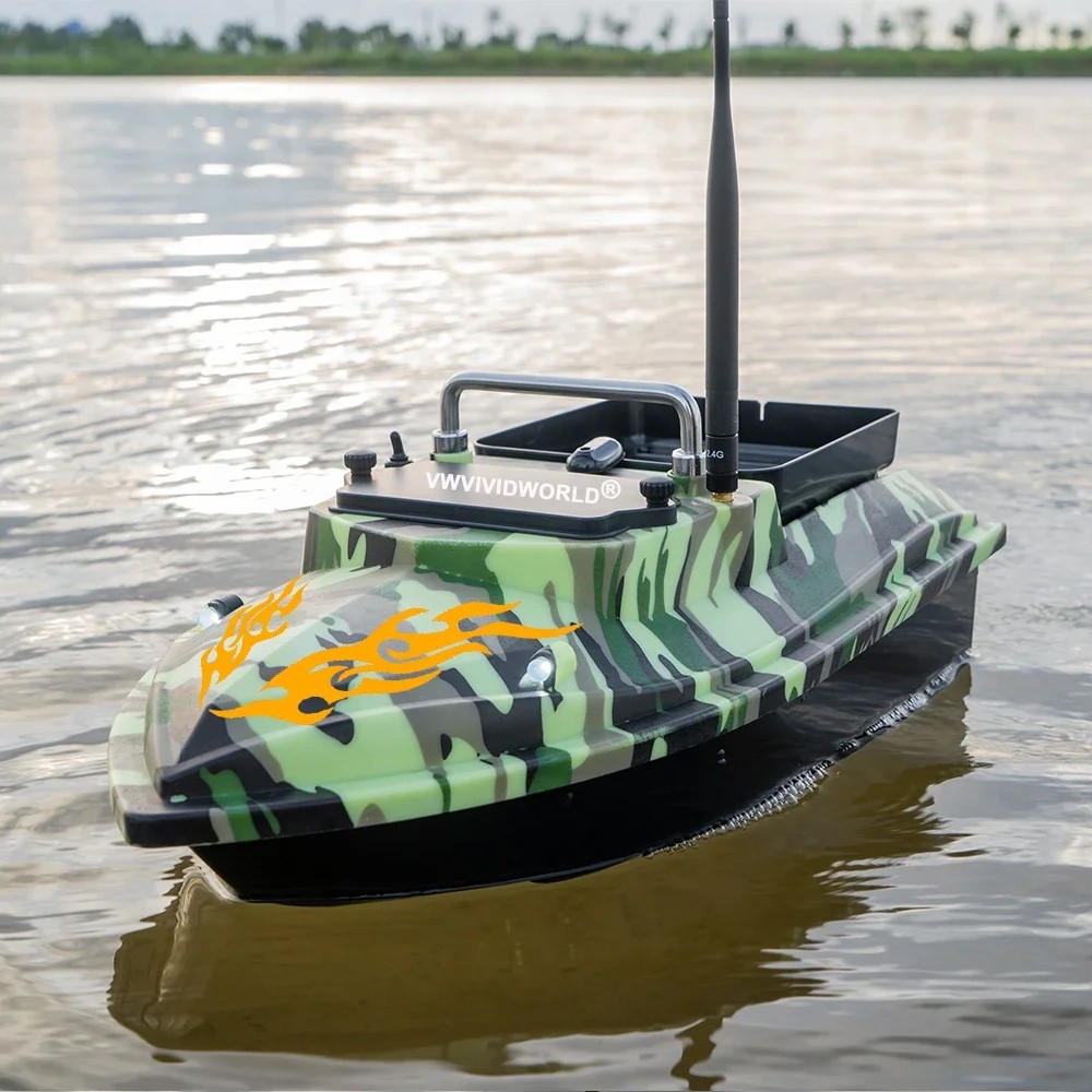 RC Fishing Bait Boat,2KG Loaded,Fixed Speed Cruise,Waterproof,High Speed,4 Night Light