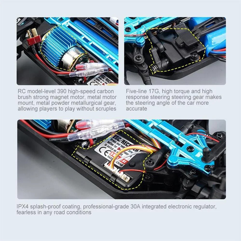 1:16 Scale Large RC Car 50km/h High Speed 4WD Remote Control Car 2.4G Off Road Monster Truck RC Toy