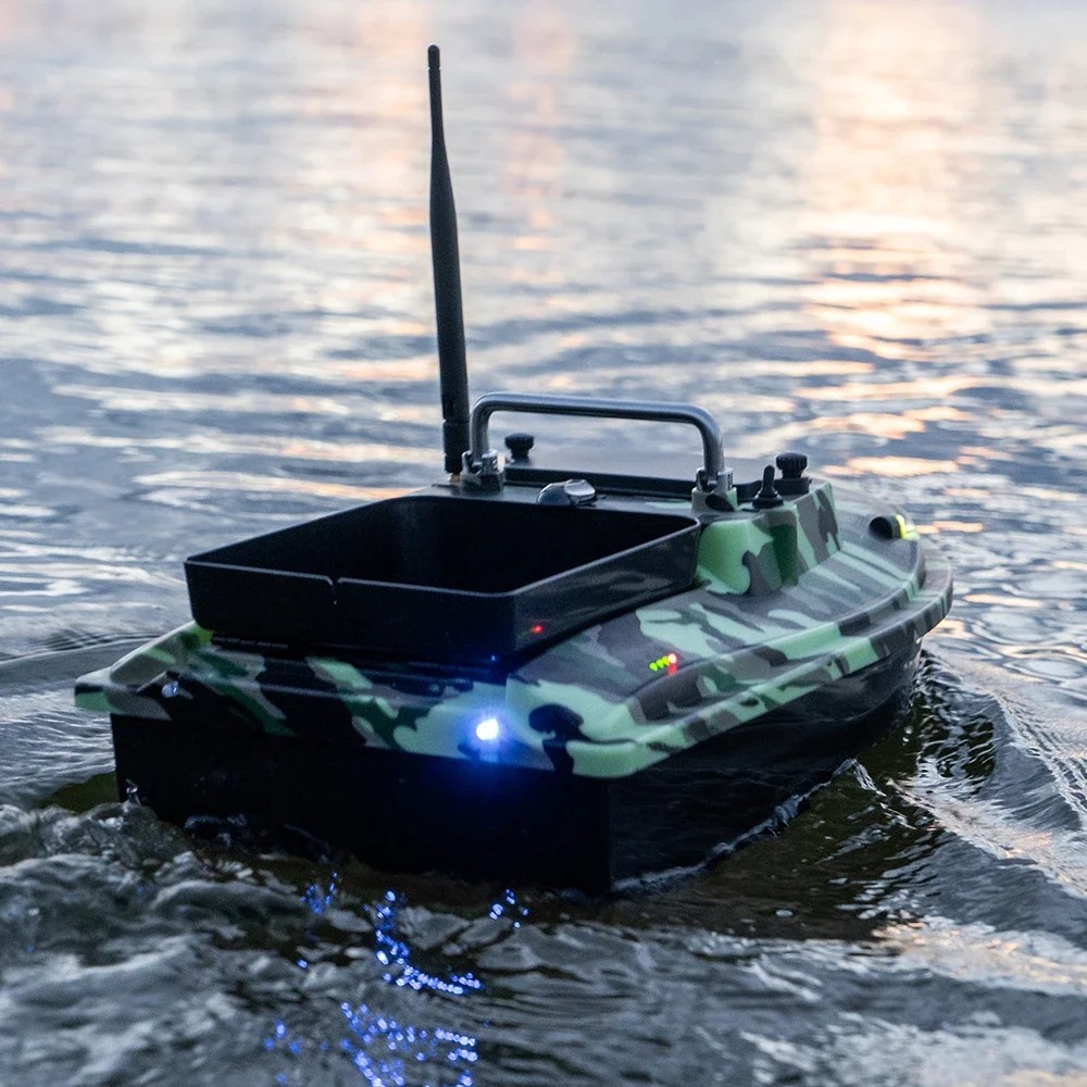 RC Fishing Bait Boat,2KG Loaded,Fixed Speed Cruise,Waterproof,High Speed,4 Night Light