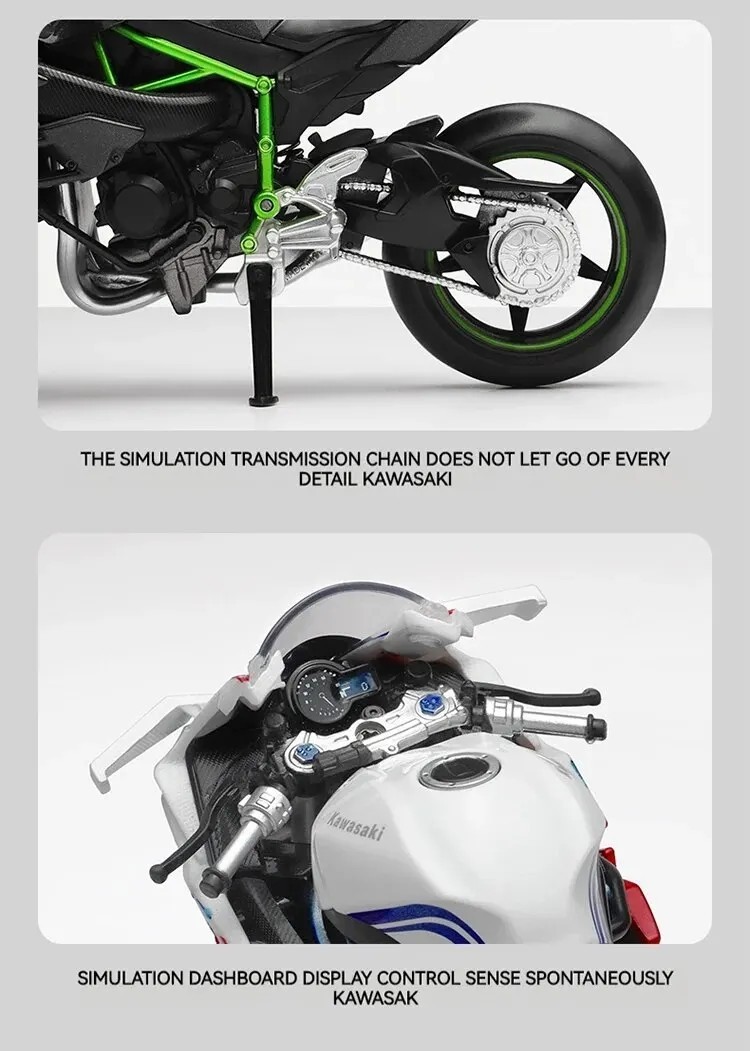 Tankcanvas 1:12 Scale For Kawasaki Motorcycle Die-cast Model Motorcycle Lovers Collectibles Boys Gifts kids toy-Tankcanvas