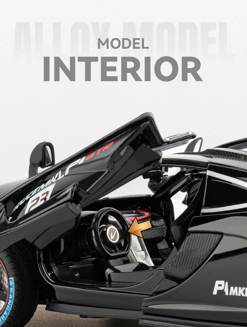 TANKCANVAS-Diecast Model Car 1:24 For McLaren P1 GTR Supercar Simulation Alloy Static Model