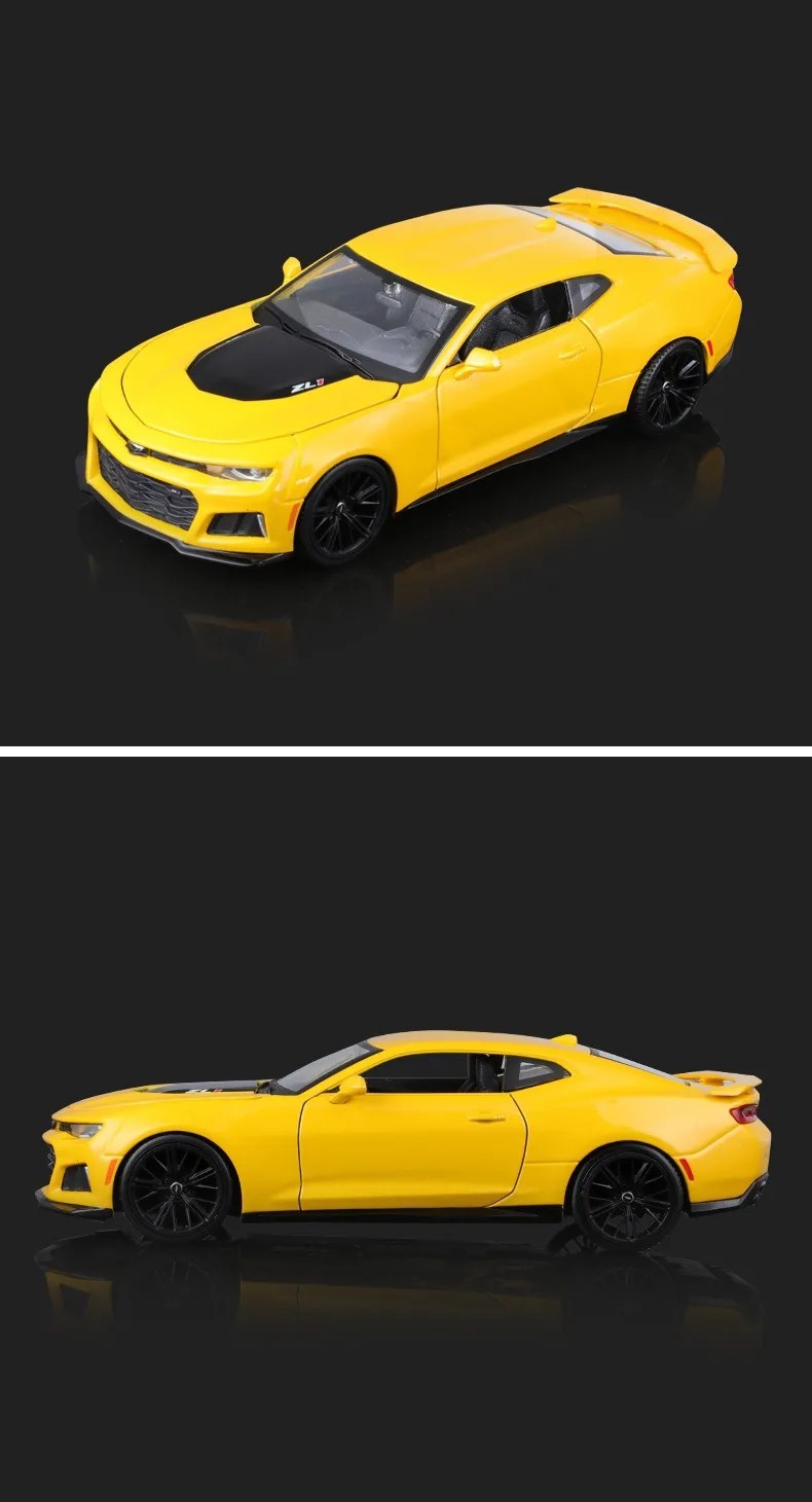 TANKCANVAS-Diecast Model Car For 1:24 Chevrolet Camaro ZL1 Simulation Alloy Static Model
