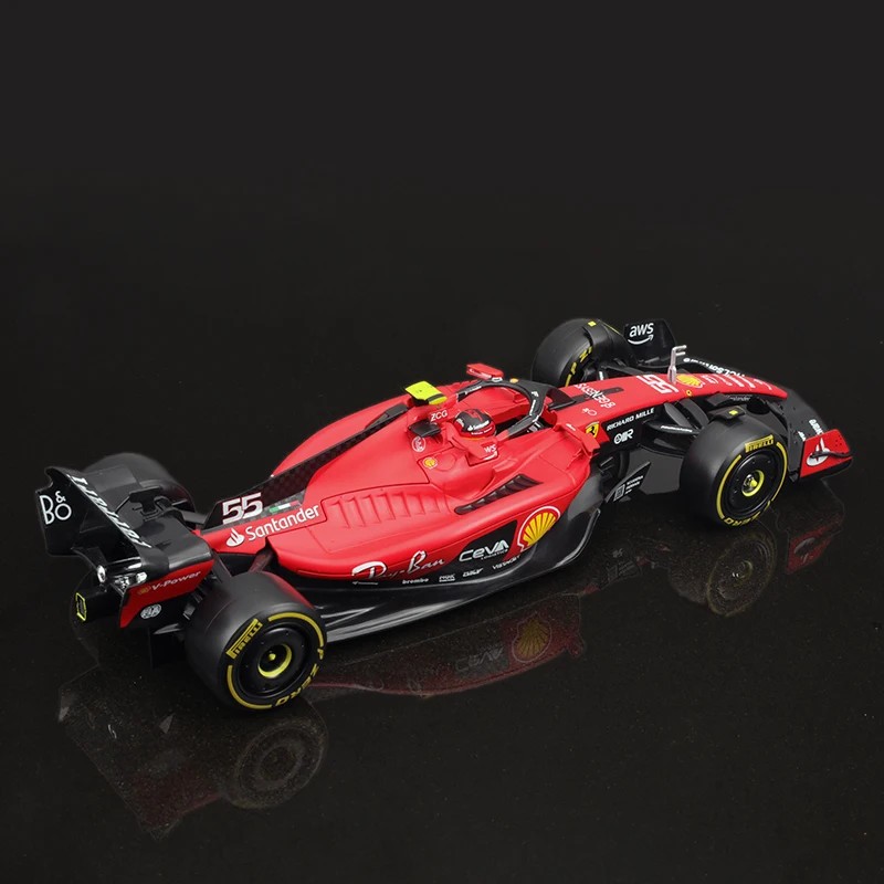 TANKCANVAS-1:24 For Ferrari SF23 Racing 2023 F1 Formula Car Static Diecast Alloy Model With Plastic Driver