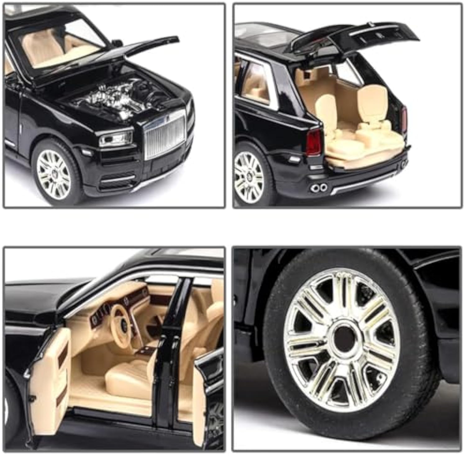 TANKCANVAS-Diecast Model Car For 1:24 Rolls-Royce Cullinan Simulation Alloy Static Model