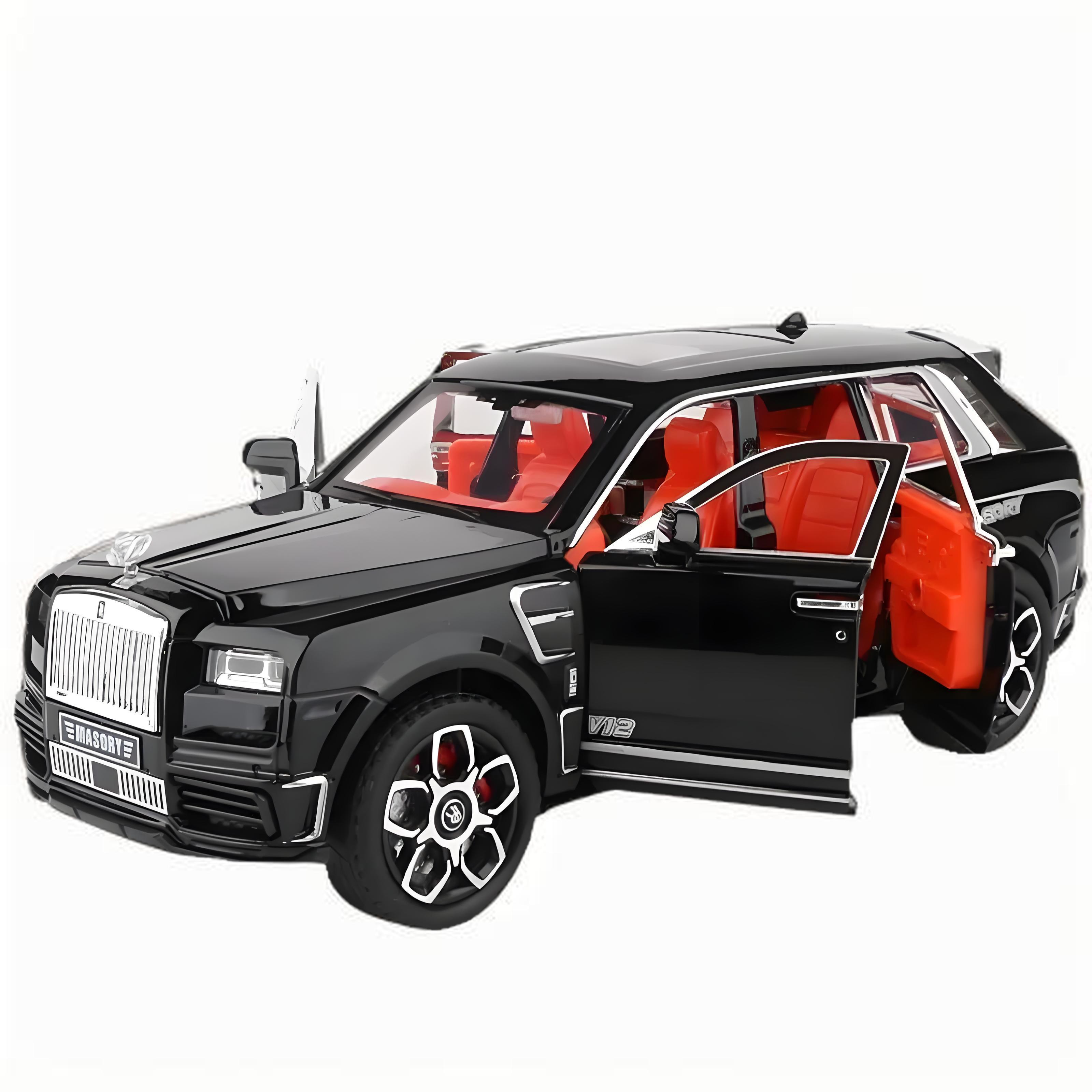 TANKCANVAS-Diecast Model Car For 1:24  Rolls Royce Cullinan Masory SUV Simulation Alloy Static Model
