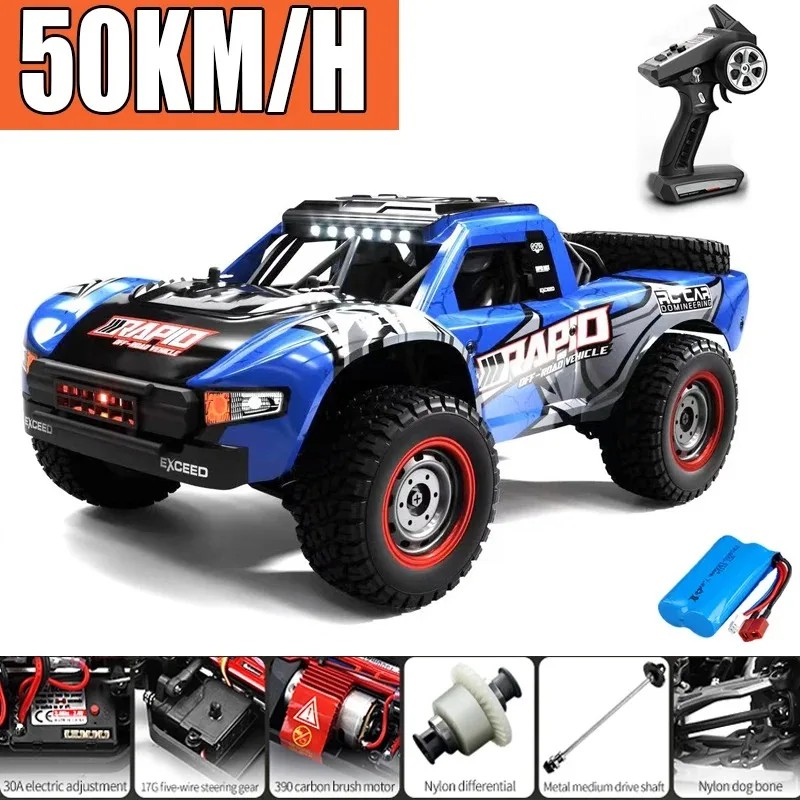 Q130 1:16 70KM/H 4WD RC Car with Light Brushless Motor Remote Control Cars High Speed Drift Monster Truck Adults Kids Toys