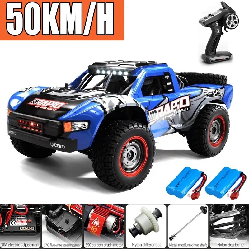 Q130 1:16 70KM/H 4WD RC Car with Light Brushless Motor Remote Control Cars High Speed Drift Monster Truck Adults Kids Toys