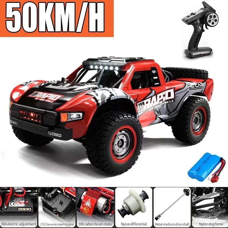 Q130 1:16 70KM/H 4WD RC Car with Light Brushless Motor Remote Control Cars High Speed Drift Monster Truck Adults Kids Toys