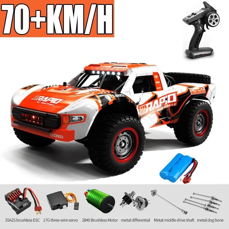 Q130 1:16 70KM/H 4WD RC Car with Light Brushless Motor Remote Control Cars High Speed Drift Monster Truck Adults Kids Toys