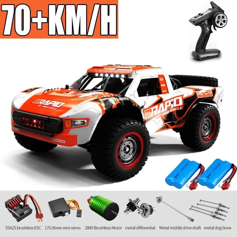Q130 1:16 70KM/H 4WD RC Car with Light Brushless Motor Remote Control Cars High Speed Drift Monster Truck Adults Kids Toys