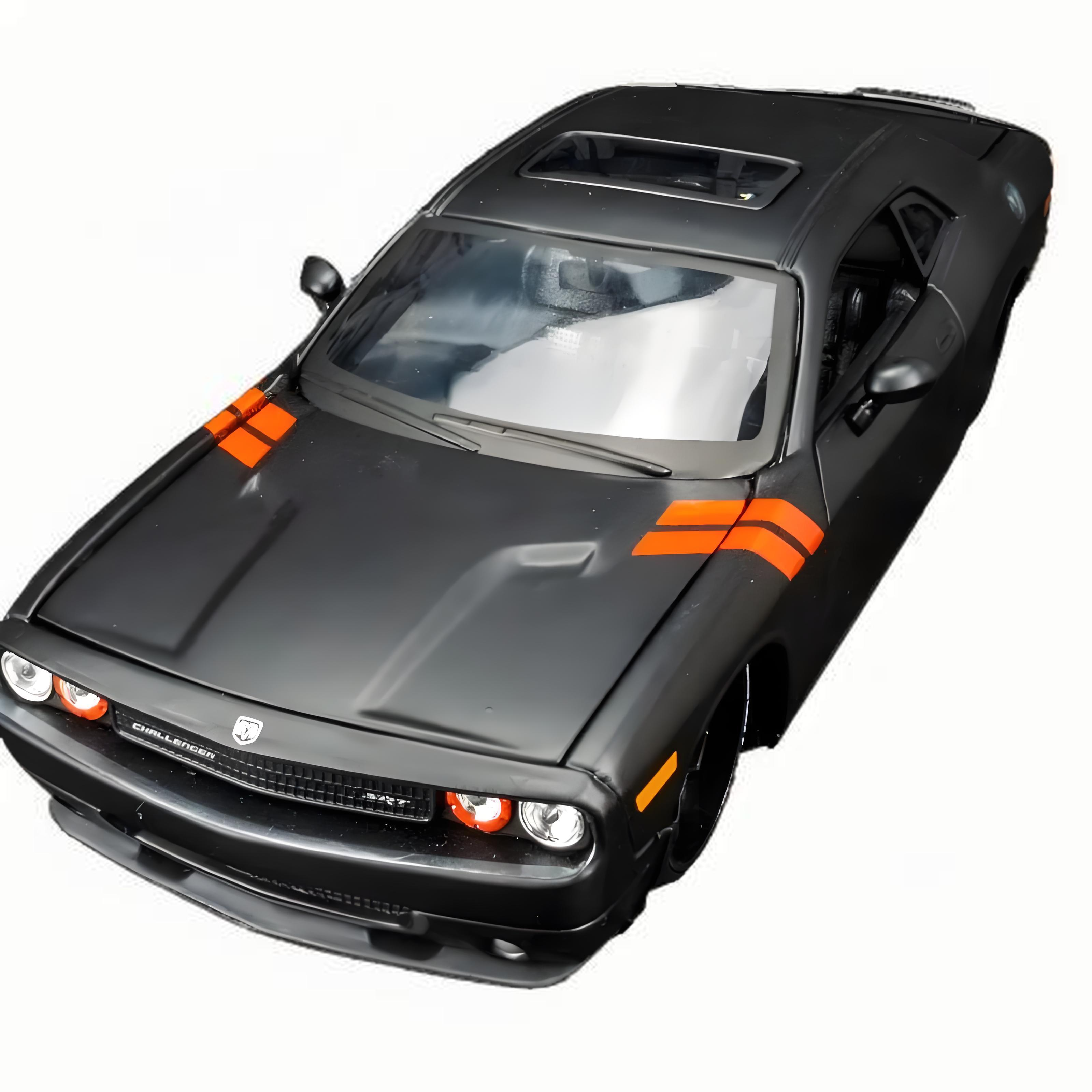 TANKCANVAS-Diecast Model Car For Large 1:24 2008 Dodge Challenger Simulation Alloy Static Model
