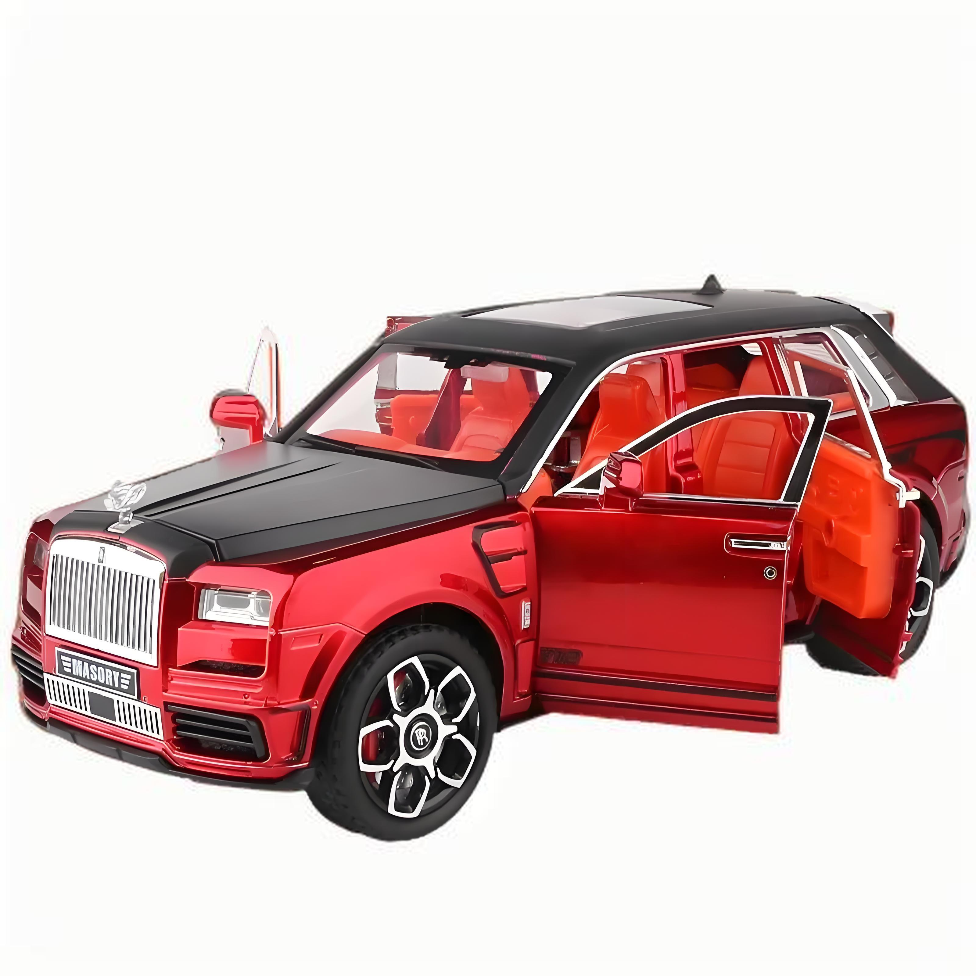 TANKCANVAS-Diecast Model Car For 1:24  Rolls Royce Cullinan Masory SUV Simulation Alloy Static Model