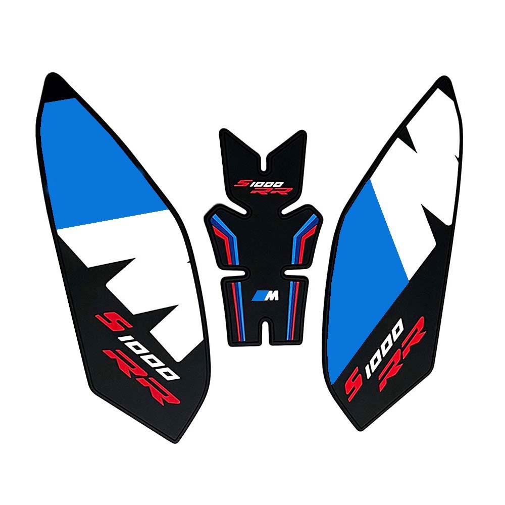 Motorcycle Tank Pad Protector Side Decals Anti Slip Fuel Tank Pad Stickers For BMW S1000RR 2019-2023 Compatible Rubber Pad-Tankcanvas