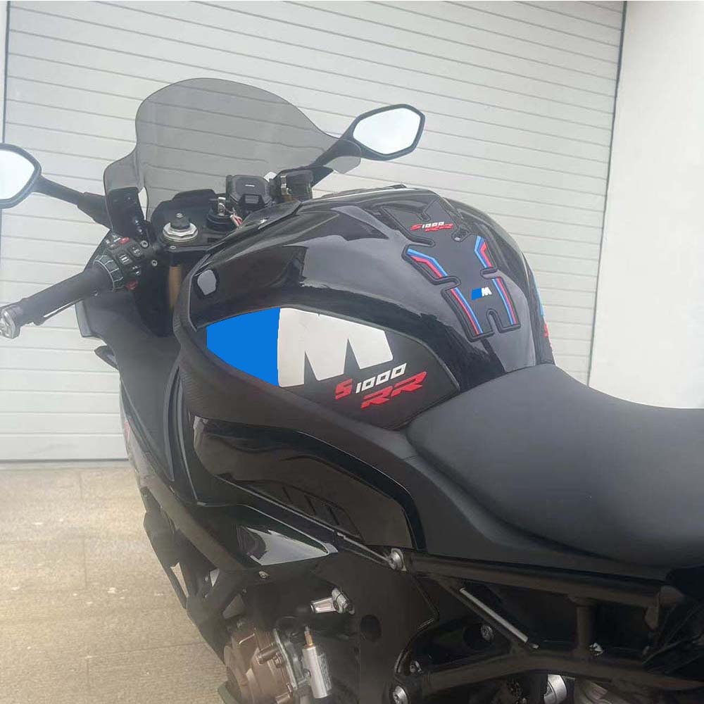 Motorcycle Tank Pad Protector Side Decals Anti Slip Fuel Tank Pad Stickers For BMW S1000RR 2019-2023 Compatible Rubber Pad-Tankcanvas