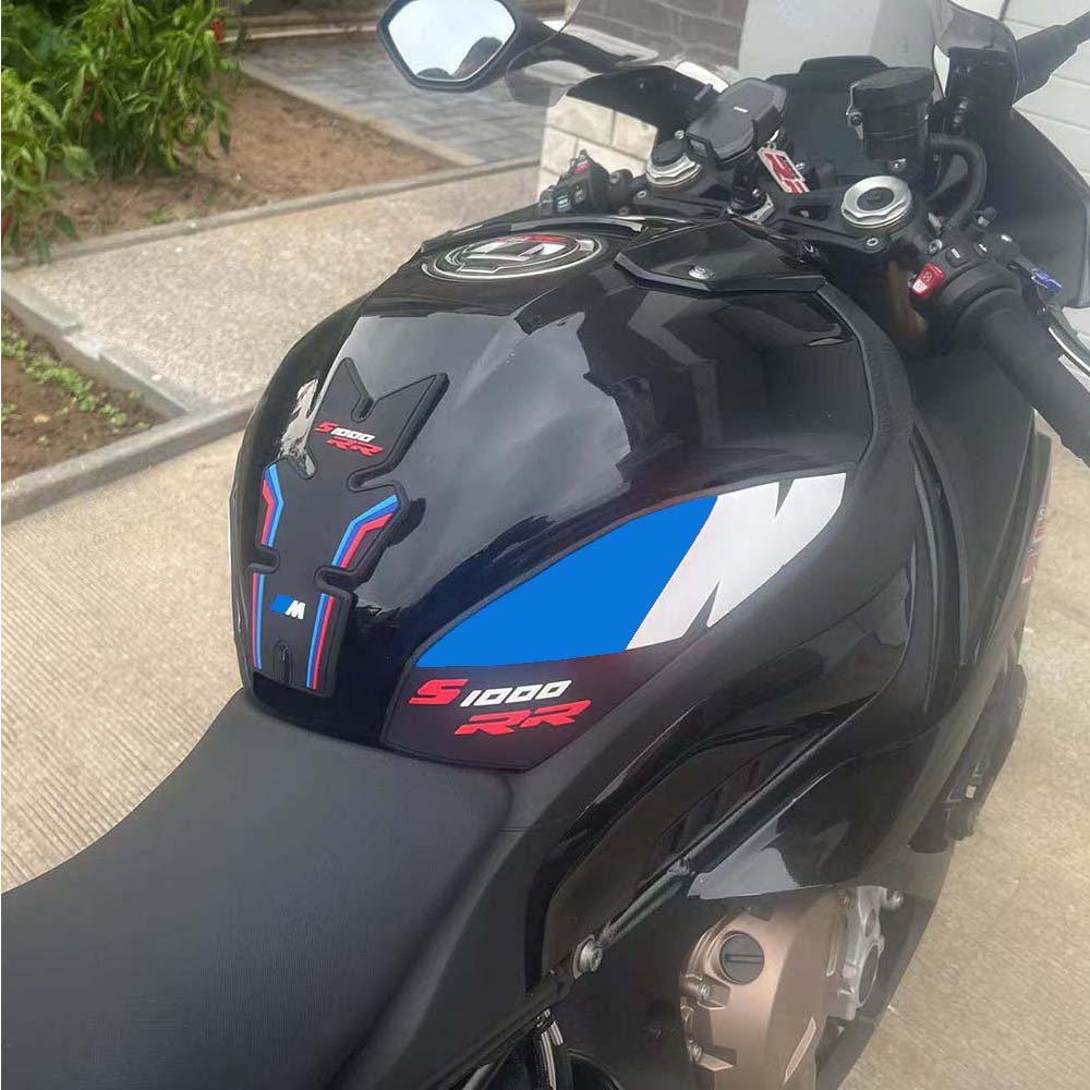 Motorcycle Tank Pad Protector Side Decals Anti Slip Fuel Tank Pad Stickers For BMW S1000RR 2019-2023 Compatible Rubber Pad-Tankcanvas