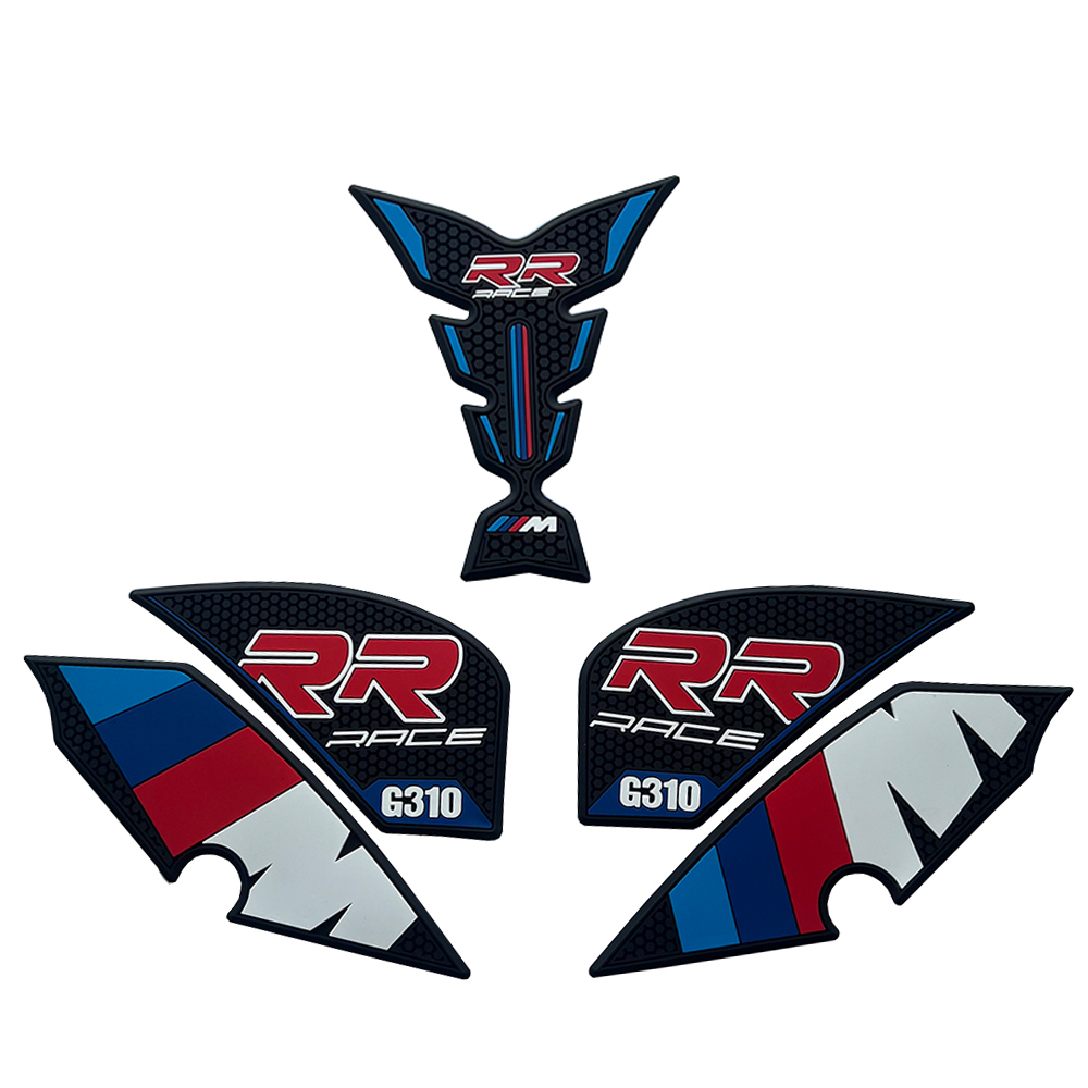 Motorcycle Tank Pad Protector Kit Anti-Slip Side Knee Grip Traction Fuel Tank Stickers Fit For BMW G310 RR Decorative Sticker-Tankcanvas