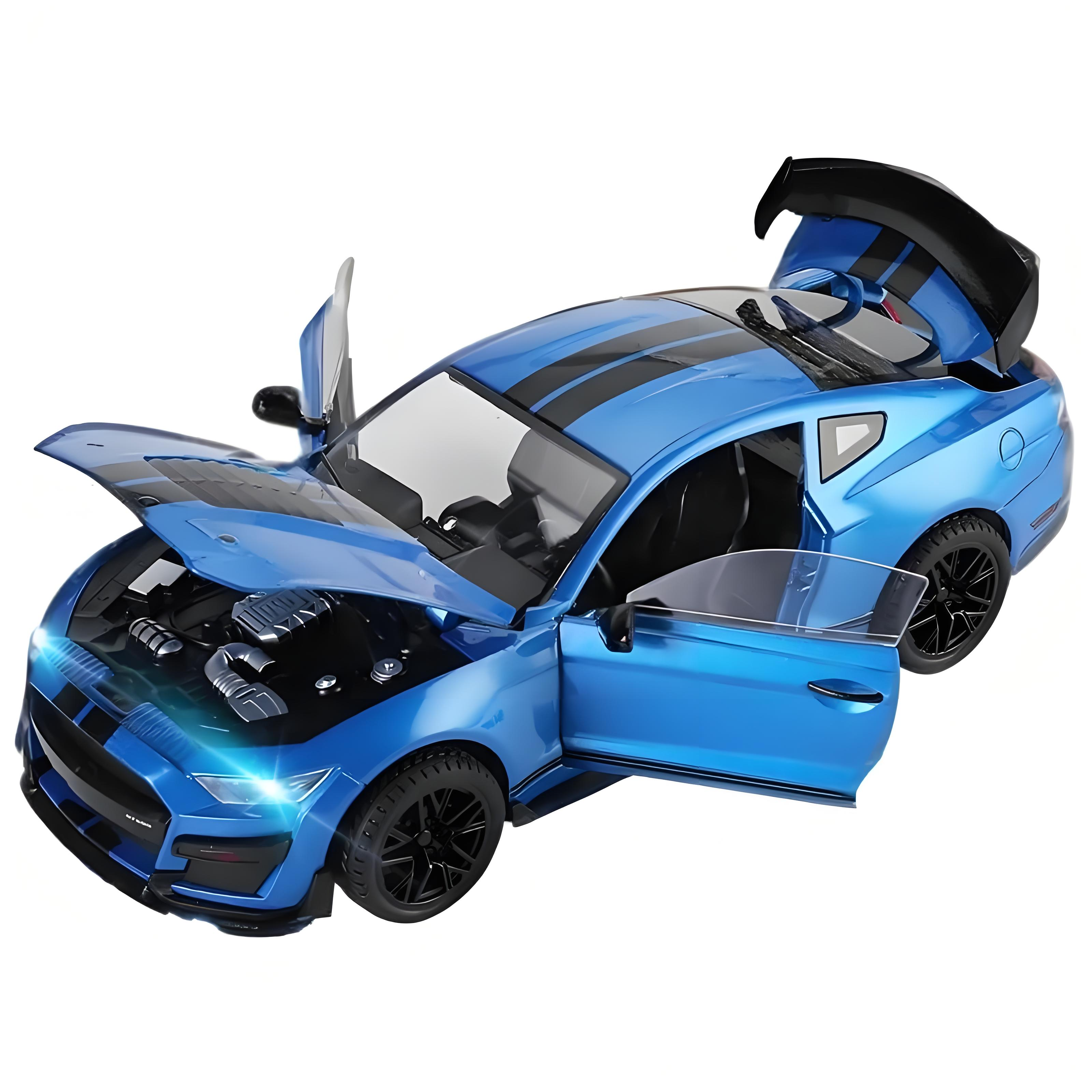 TANKCANVAS-Diecast Model Car For Large 1:18 Ford Mustang GT500 Simulation Alloy Static Model