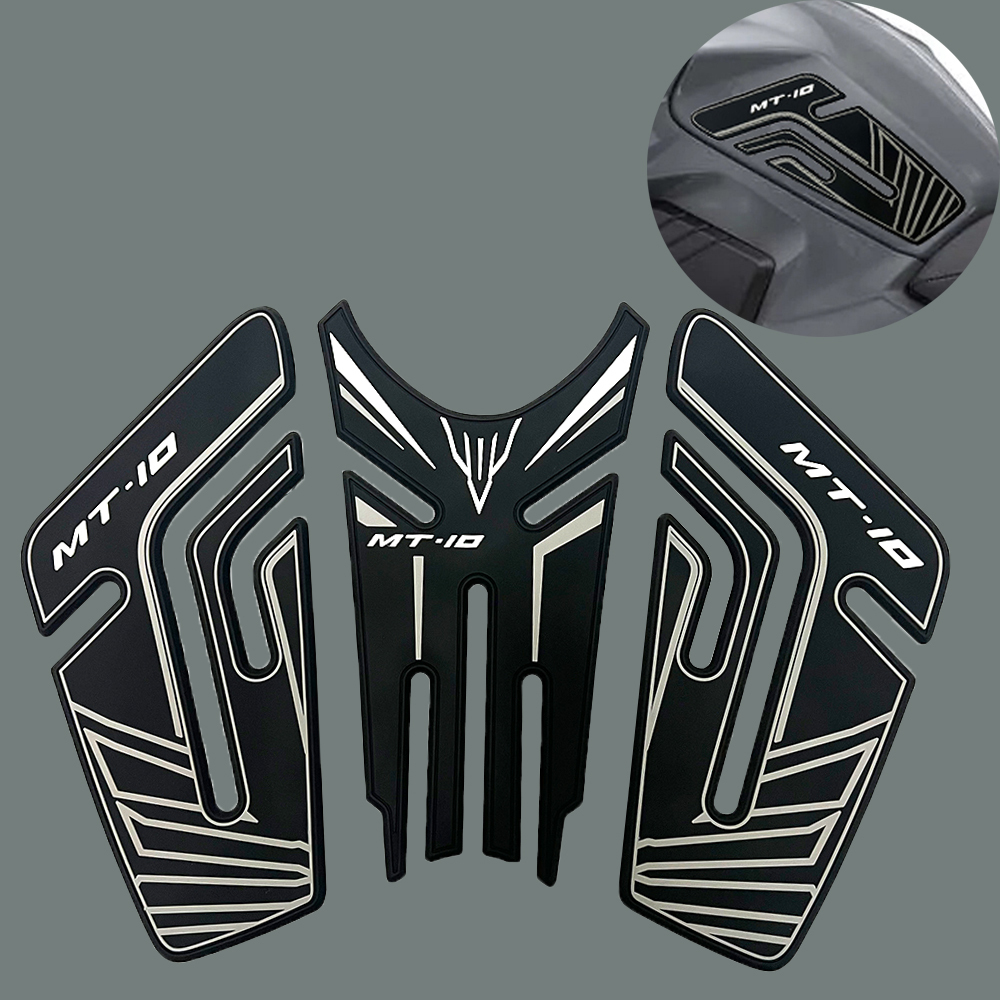 Tankcavas Motorcycle Fuel Tank Pad Protection Kit Sticker Anti-slip Fuel Tank Pad 3D Side Air Knee Grip Traction Pad Suitable for Yamaha MT-10-Tankcanvas