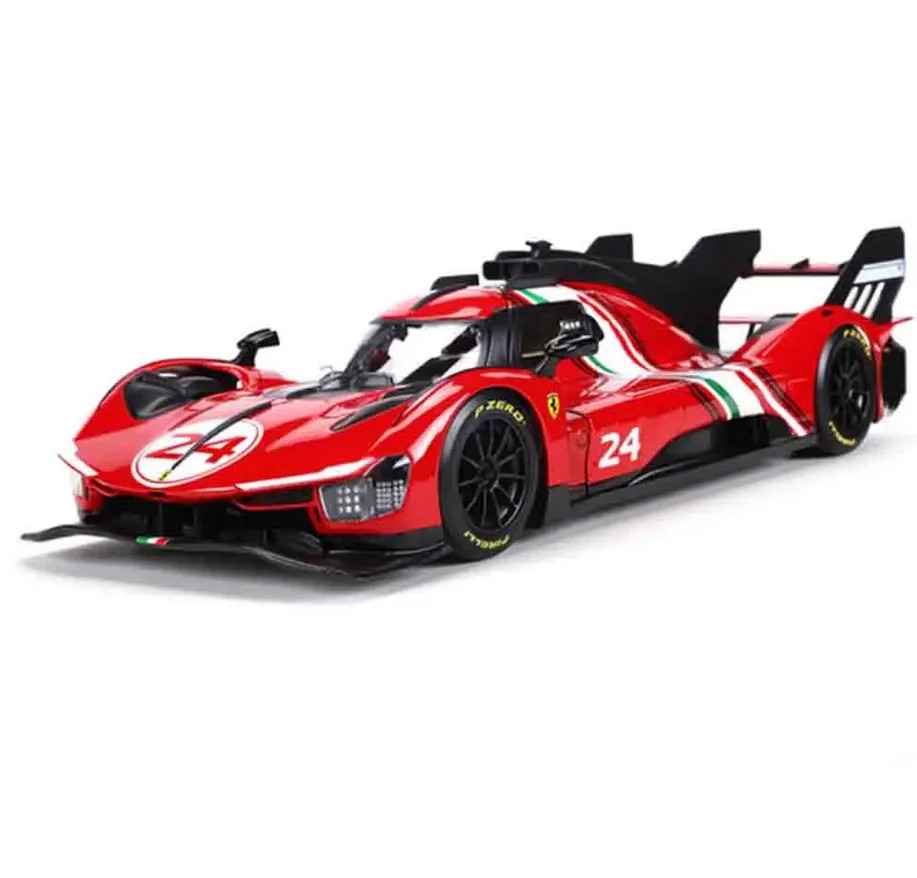 TANKCANVAS-1:18 Ferrari 499P 83# Car Model 2024 Le Mans 24h Racing Alloy Luxury Vehicle Diecast Toy