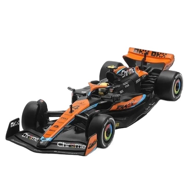 TANKCANVAS-1:24 For P2 British GP F1 MCL60 2023 4# Lando Norris 81# Oscar Piastri Alloy Car Die Cast Model Collection Gift