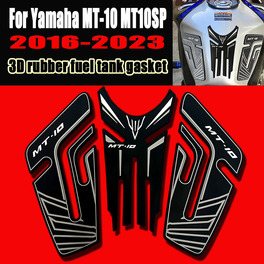 Tankcavas Motorcycle Fuel Tank Pad Protection Kit Sticker Anti-slip Fuel Tank Pad 3D Side Air Knee Grip Traction Pad Suitable for Yamaha MT-10-Tankcanvas