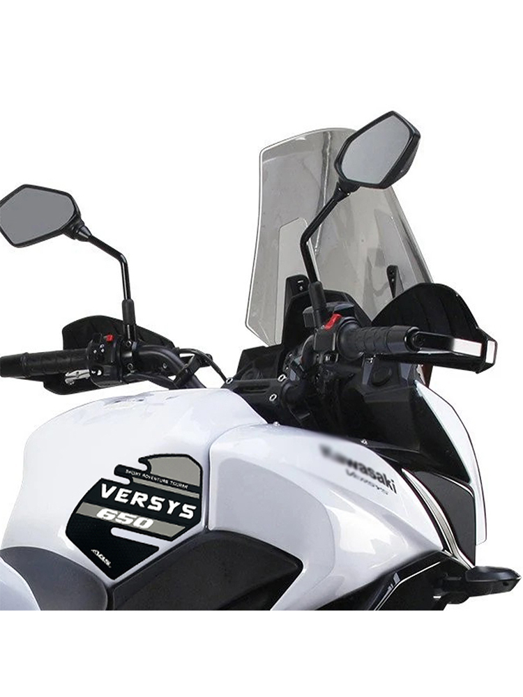 Tankcavas Motorcycle Fuel Tank Pad Protection Kit Sticker Anti-slip Fuel Tank Pad 3D Side Air Knee Grip Traction Pad Suitable for Kawasaki Versys 650-Tankcanvas