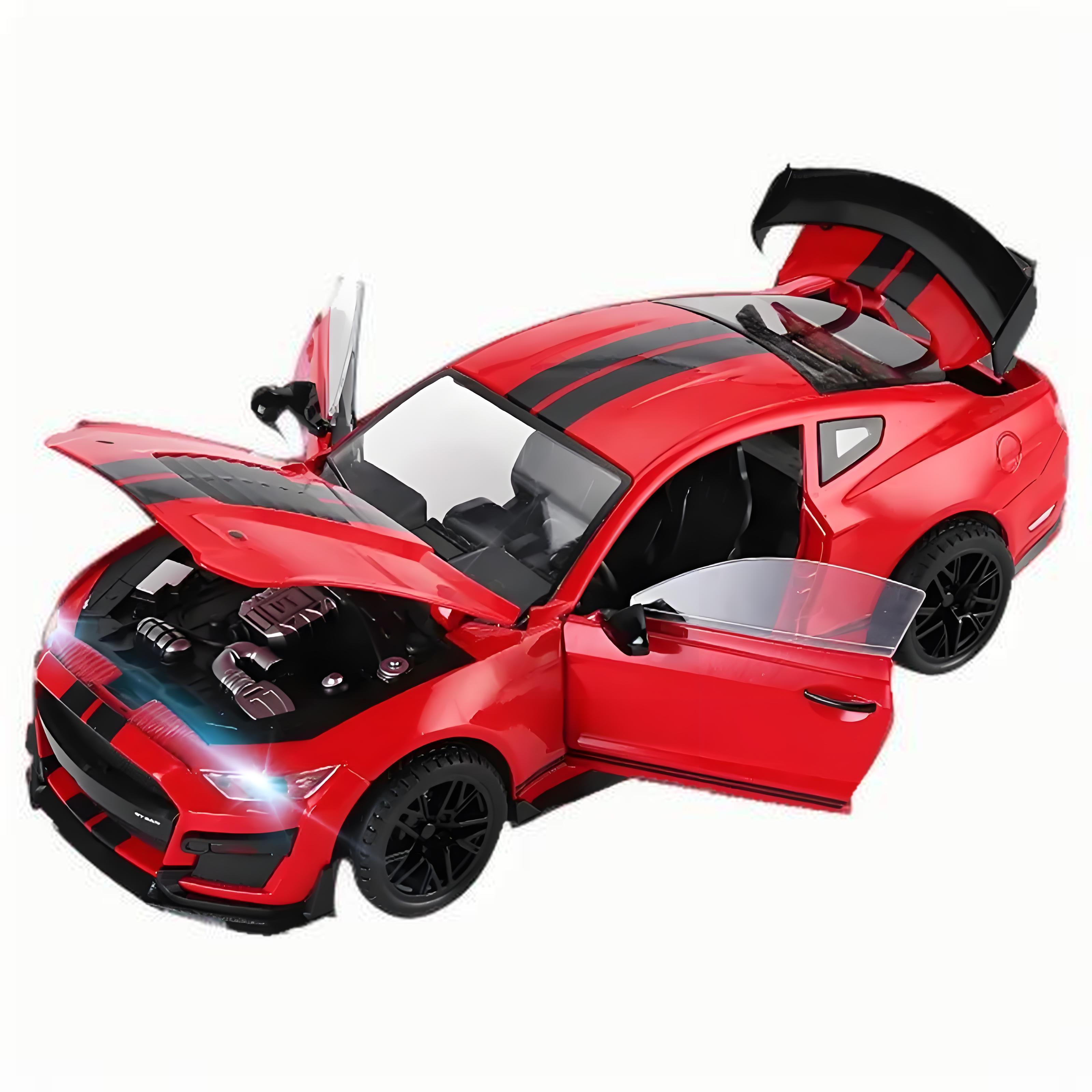 TANKCANVAS-Diecast Model Car For Large 1:18 Ford Mustang GT500 Simulation Alloy Static Model
