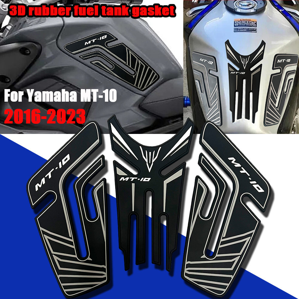 Tankcavas Motorcycle Fuel Tank Pad Protection Kit Sticker Anti-slip Fuel Tank Pad 3D Side Air Knee Grip Traction Pad Suitable for Yamaha MT-10-Tankcanvas