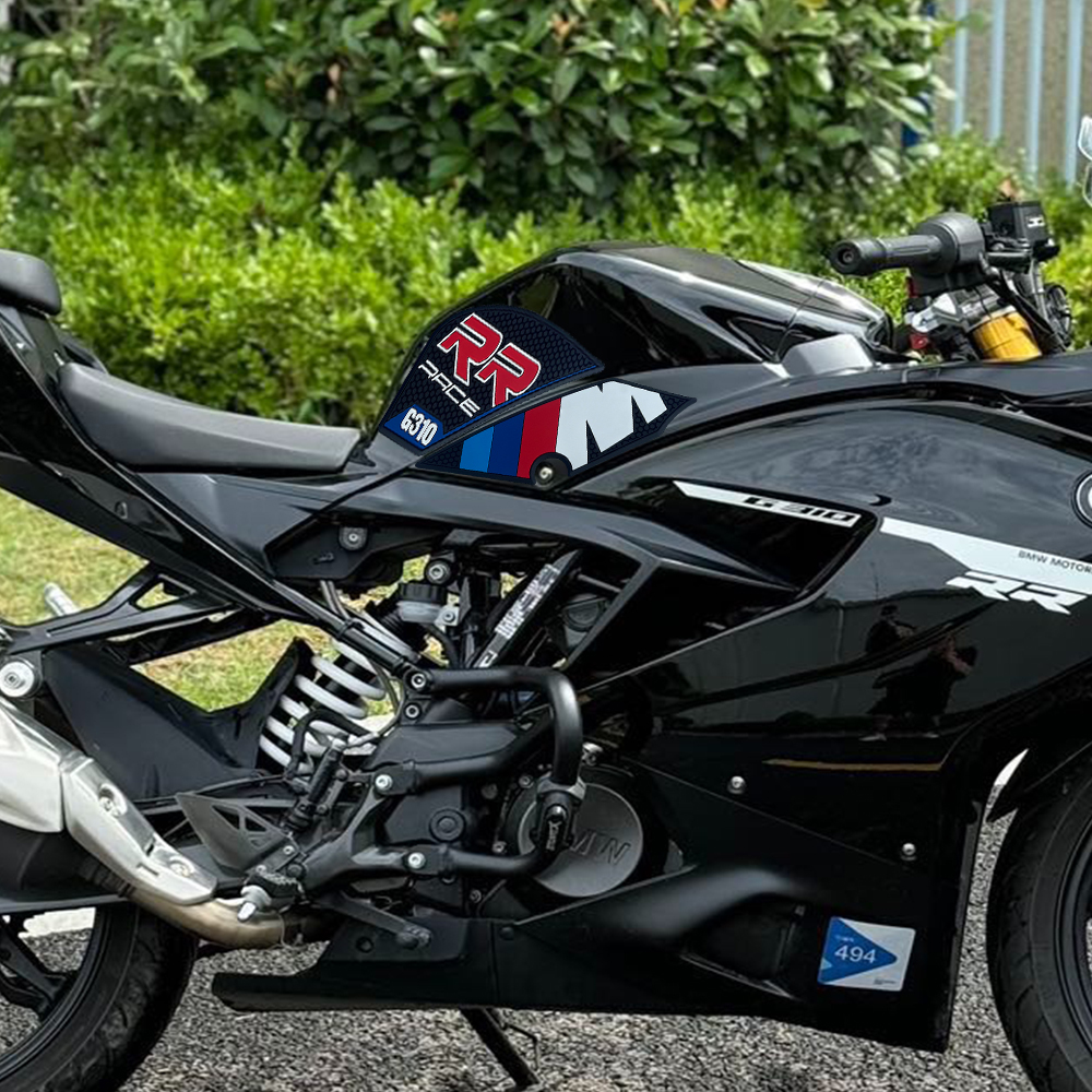 Motorcycle Tank Pad Protector Kit Anti-Slip Side Knee Grip Traction Fuel Tank Stickers Fit For BMW G310 RR Decorative Sticker-Tankcanvas