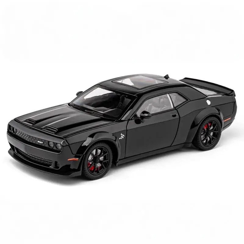 TANKCANVAS-Diecast Model Car For 1:24 Dodge Challenger Hellcat SRT Simulation Alloy Static Model