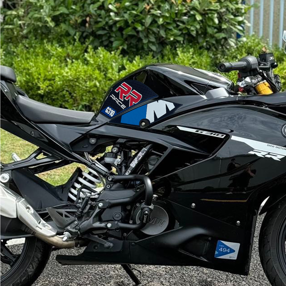 Motorcycle Tank Pad Protector Kit Anti-Slip Side Knee Grip Traction Fuel Tank Stickers Fit For BMW G310 RR Decorative Sticker-Tankcanvas