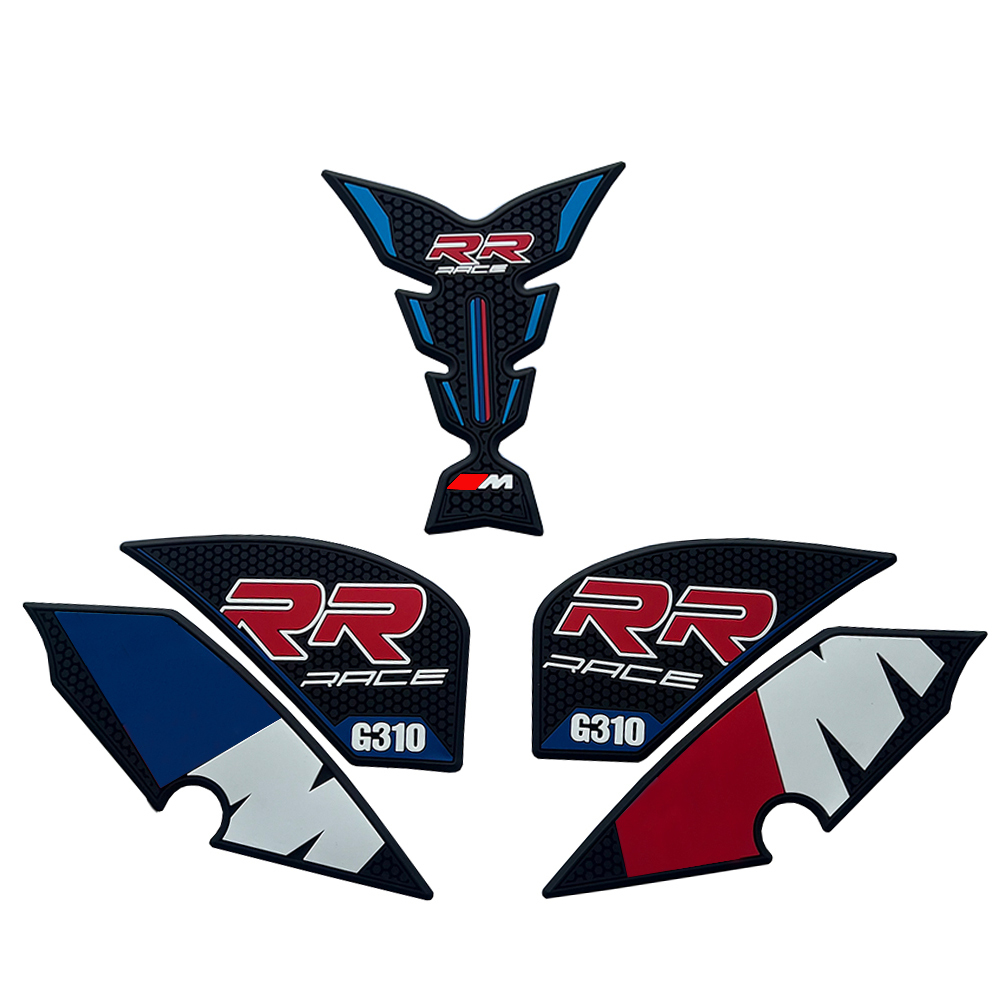 Motorcycle Tank Pad Protector Kit Anti-Slip Side Knee Grip Traction Fuel Tank Stickers Fit For BMW G310 RR Decorative Sticker-Tankcanvas