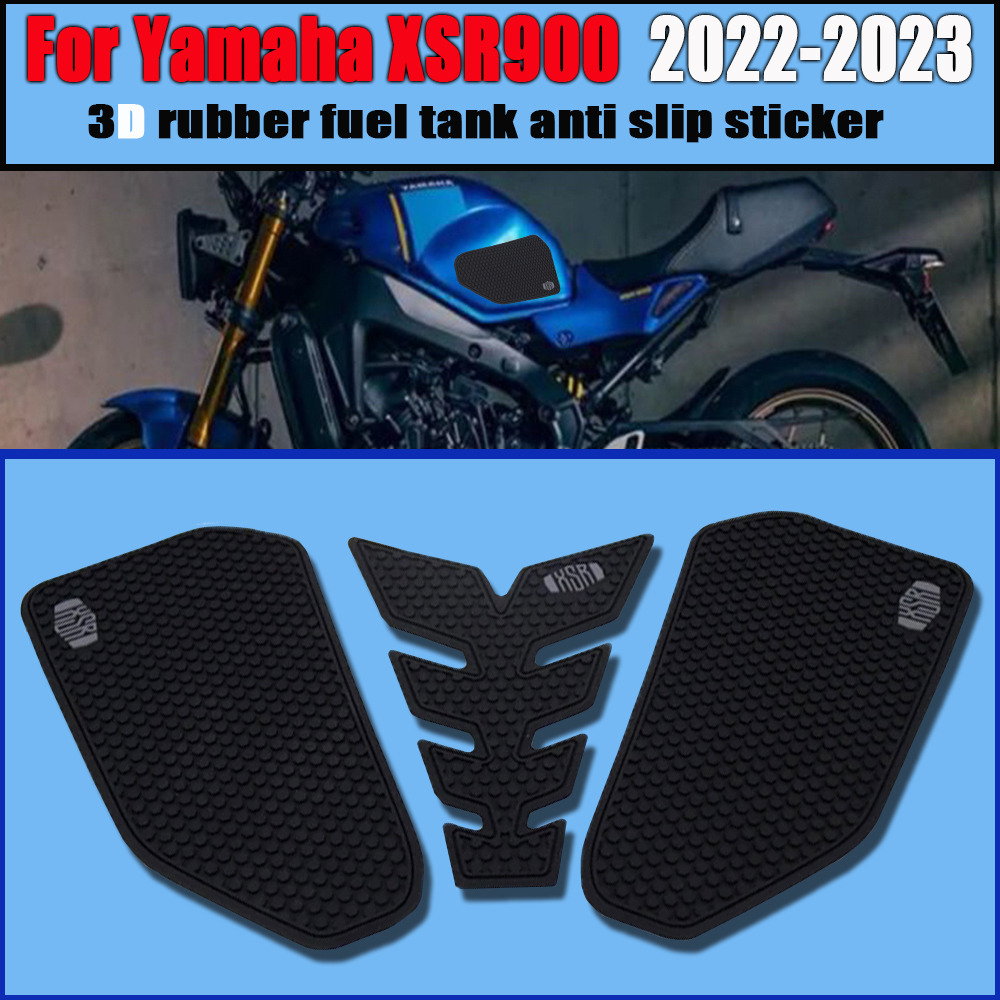 Tankcanvas Motorcycle Tank pad Protector kitSuitable for Yamaha XSR900 2022-2023 side patch Tank Grips-Tankcanvas
