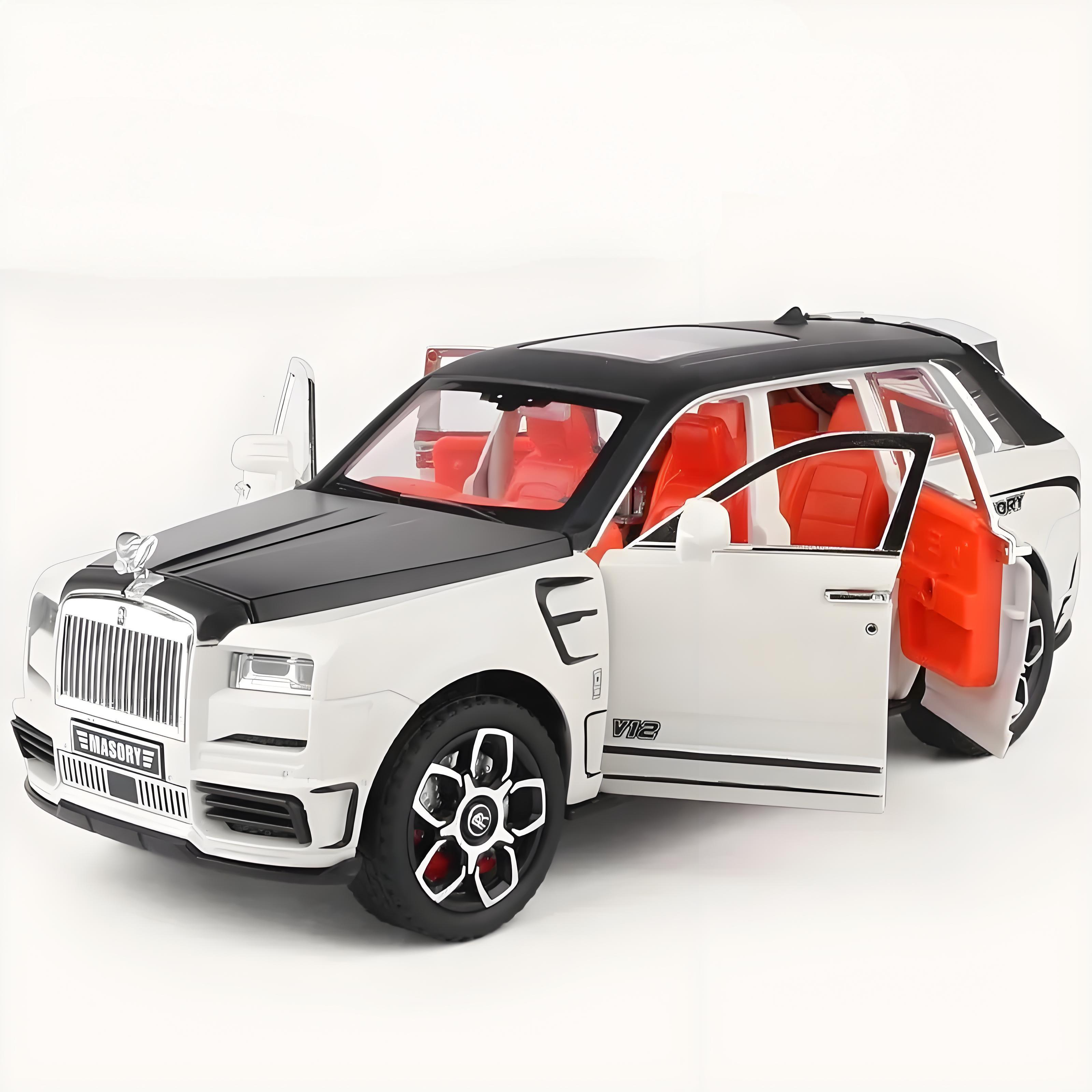 TANKCANVAS-Diecast Model Car For 1:24  Rolls Royce Cullinan Masory SUV Simulation Alloy Static Model