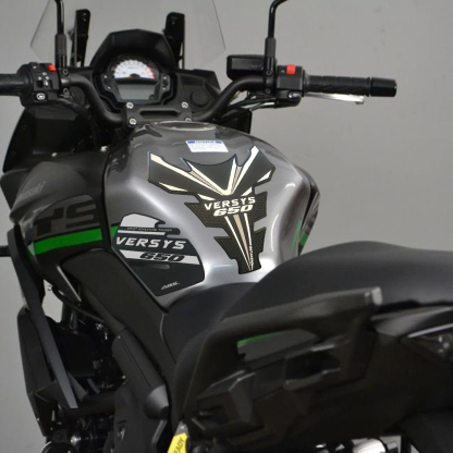 Tankcavas Motorcycle Fuel Tank Pad Protection Kit Sticker Anti-slip Fuel Tank Pad 3D Side Air Knee Grip Traction Pad Suitable for Kawasaki Versys 650-Tankcanvas