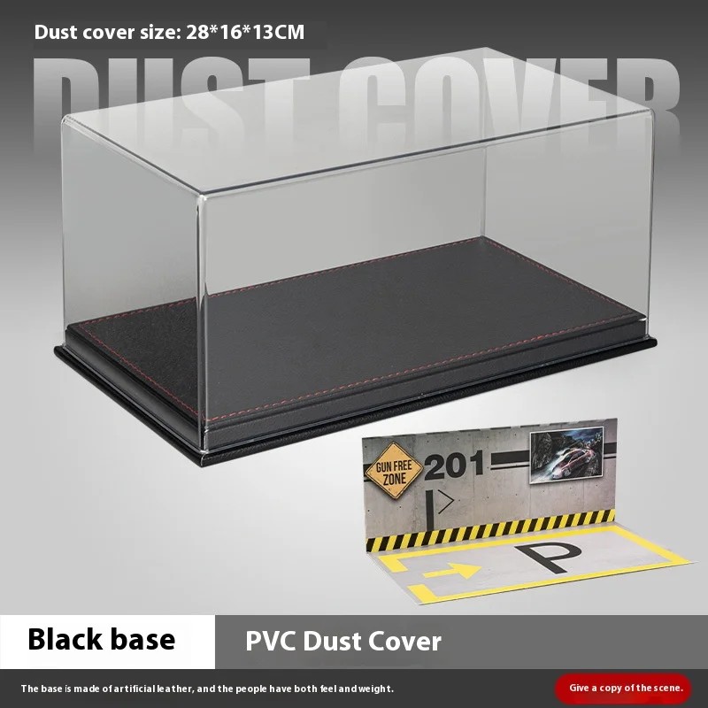 1:24 Car Model Base PVC Dust Cover Transparent display Cabinet