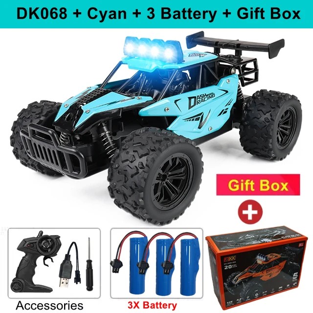 Remote Control Drift Racing Car 1:16 Vehicle Off Road Alloy 2.4G Radio High-Speed Trucks With LED Light