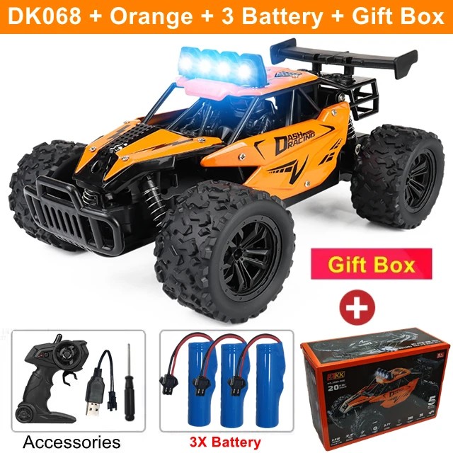 Remote Control Drift Racing Car 1:16 Vehicle Off Road Alloy 2.4G Radio High-Speed Trucks With LED Light