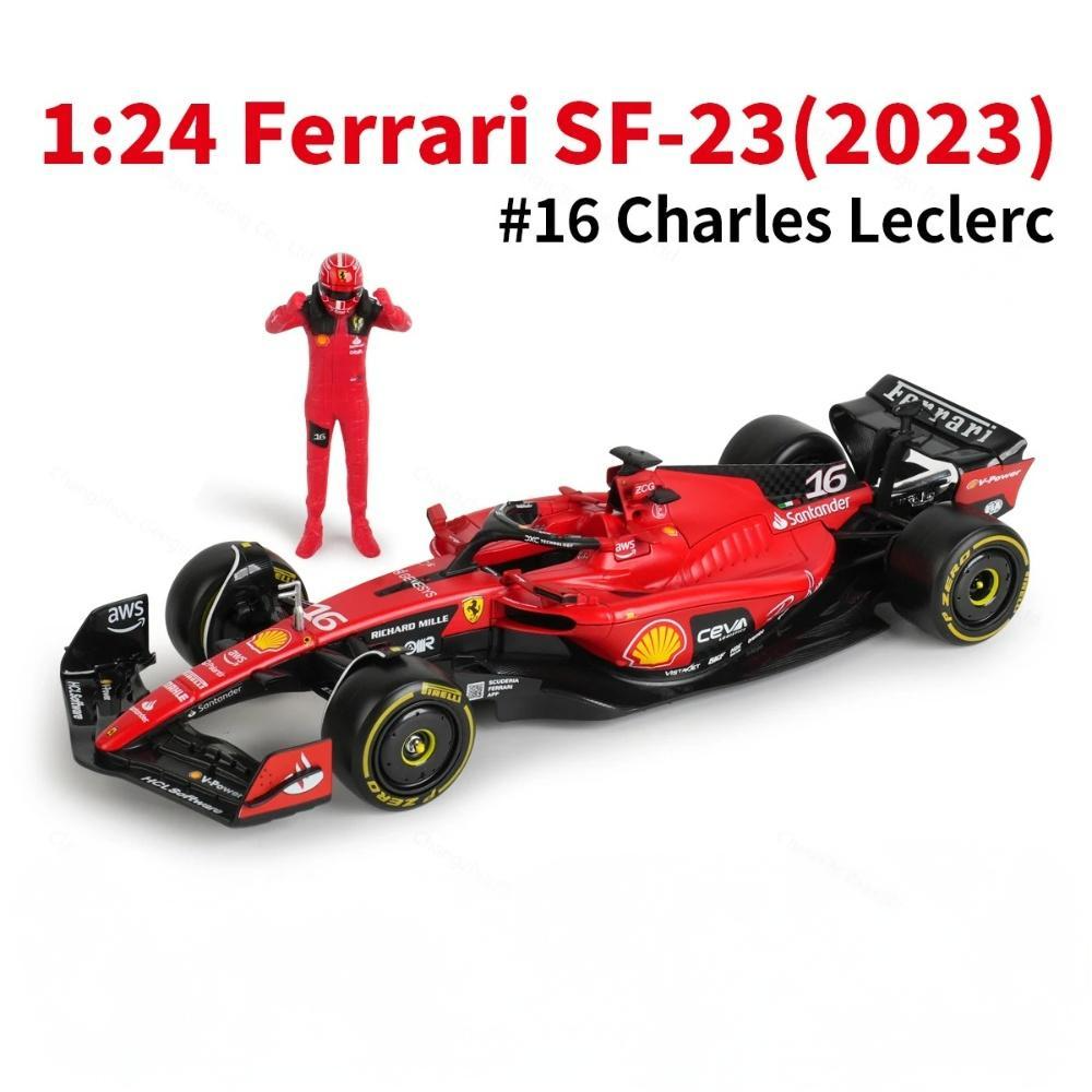 TANKCANVAS-1:24 For Ferrari SF23 Racing 2023 F1 Formula Car Static Diecast Alloy Model With Plastic Driver