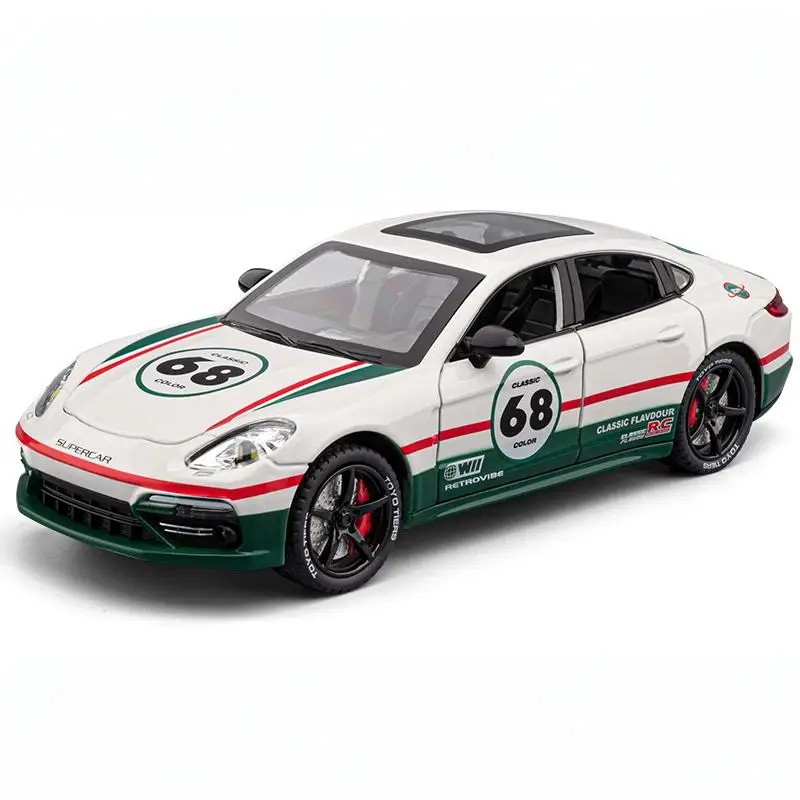 TANKCANVAS-Diecast Model Car 1:24 For Porsche Panamera Track Super Sport Car Classic Simulation Alloy Static Model