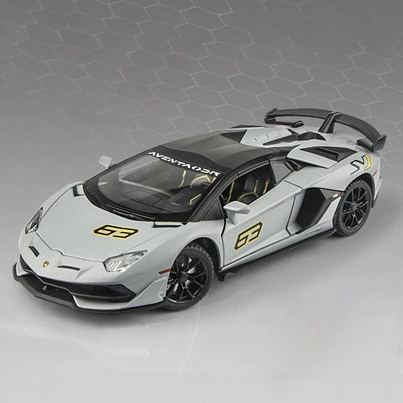 TANKCANVAS-Diecast Model Car For 1:24 Lamborghini Aventador SVJ63 Supercar Simulation Alloy Static Model-Tankcanvas